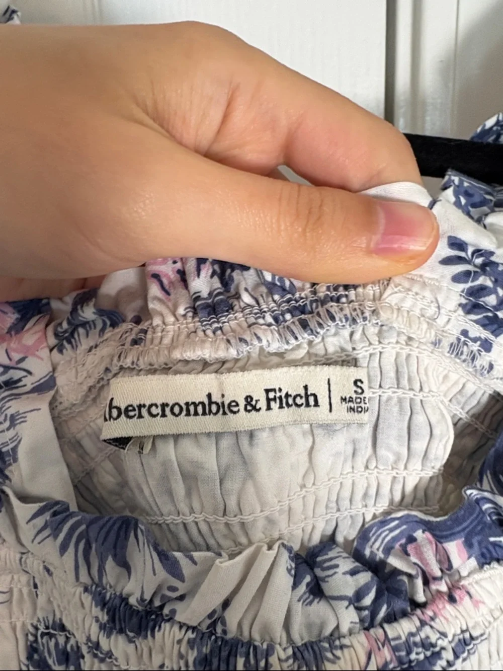 Abercrombie Smocked Bodice Easy Maxi Dress Sz S